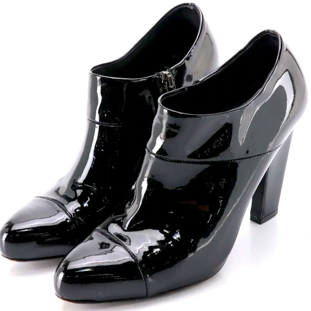 PRADA Vernice Glamour Black Patent Platform Booties - Size 36.5
EUC - Picture 1 of 5